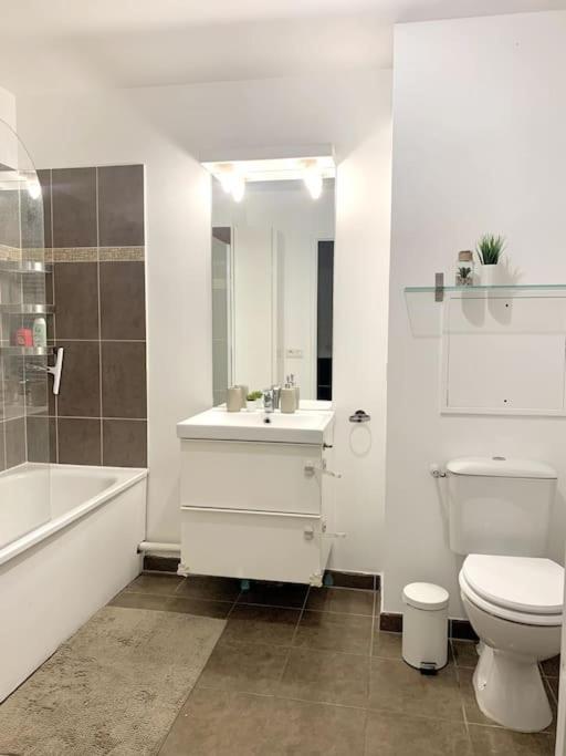 Grand F3 A 30Mn De Paris - Terrasse + Parking Prive Apartman Saint-Ouen-l'Aumone Kültér fotó